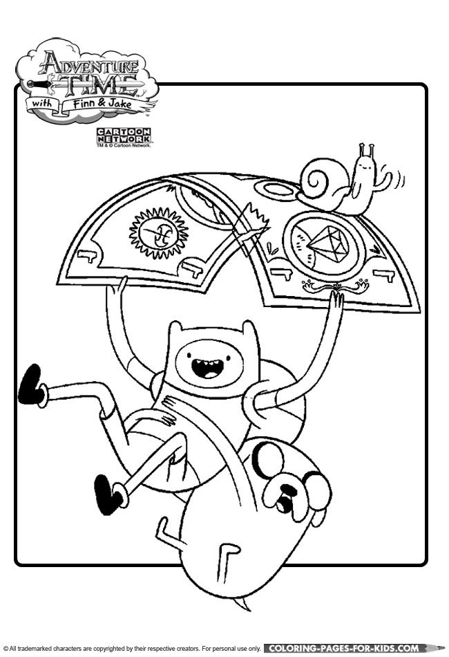 Adventure Time, Finn and Jake coloring page