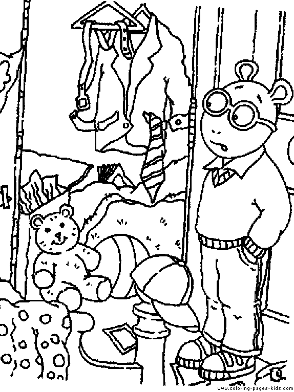 Arthur Color Page Coloring Pages Kids Cartoon Characters Free Printable