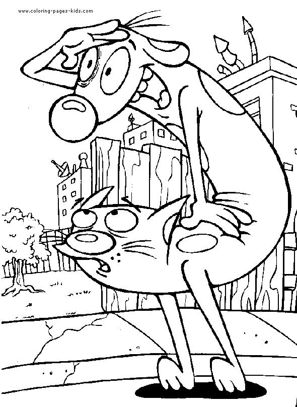 CatDog color page - Coloring pages for kids - Cartoon characters