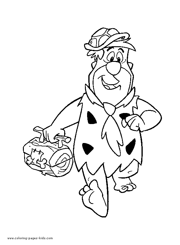Flintstones color page - Coloring pages for kids - Cartoon characters