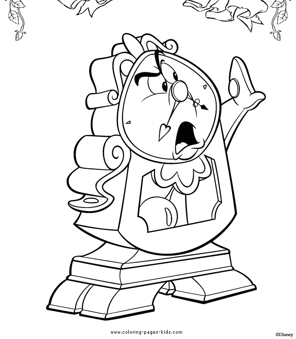 Gambar Beauty Beast Coloring Pages Kids Color Page Disney Plate