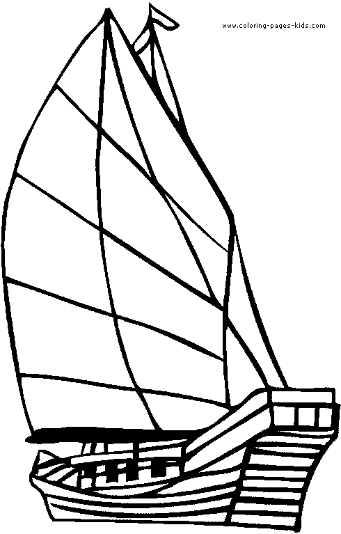 Printable Boat Coloring Pages