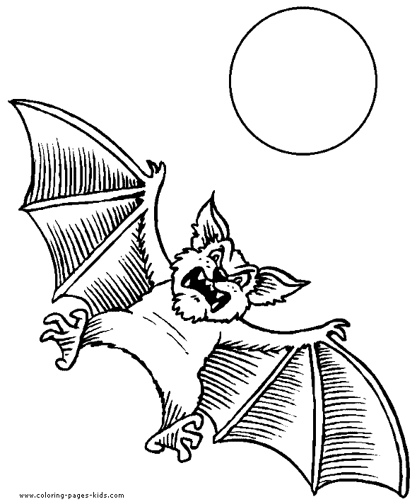 Bats Coloring Sheet - Scary bat
