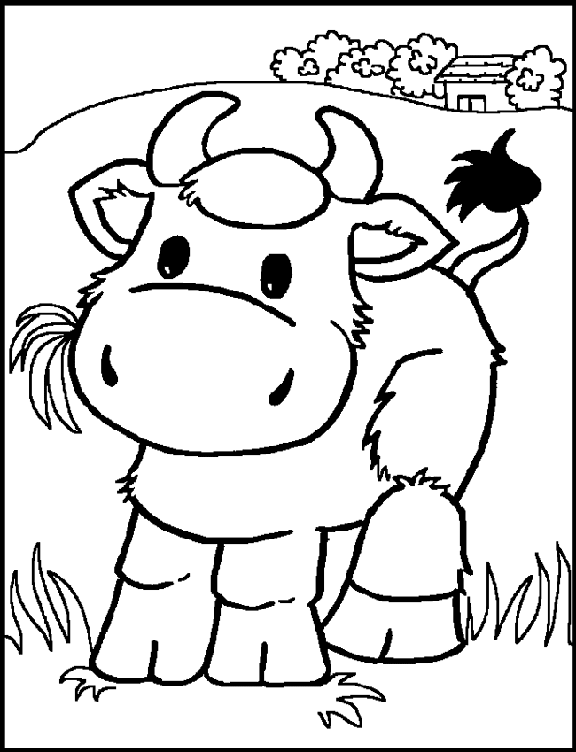 Free Printable Cow Coloring Pages