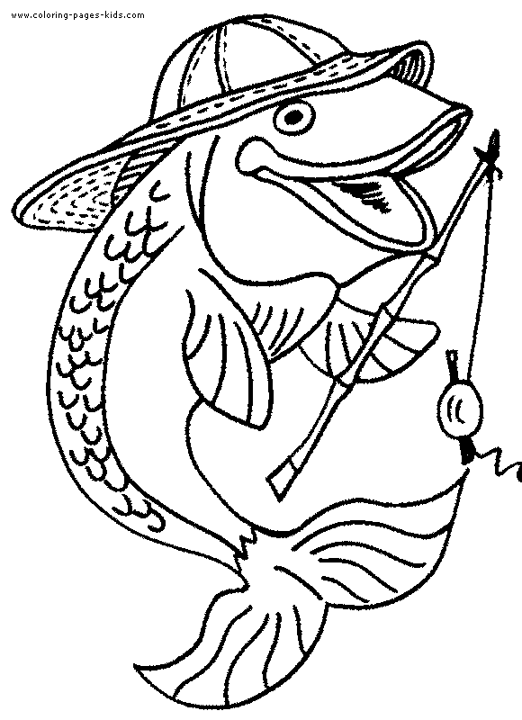 Fishing Log and Activity Book For Kids : Fish Coloring Book