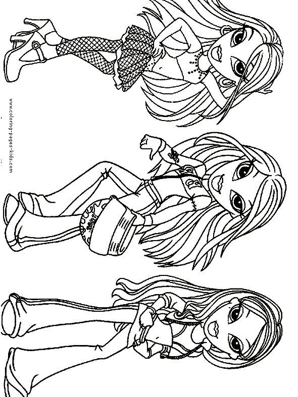 Bratz color page - Coloring pages for kids - Cartoon characters coloring  pages - printable coloring pages - color pages - kids coloring pages -  coloring sheet - coloring page - coloring book - kid color page - cartoons  coloring pages
