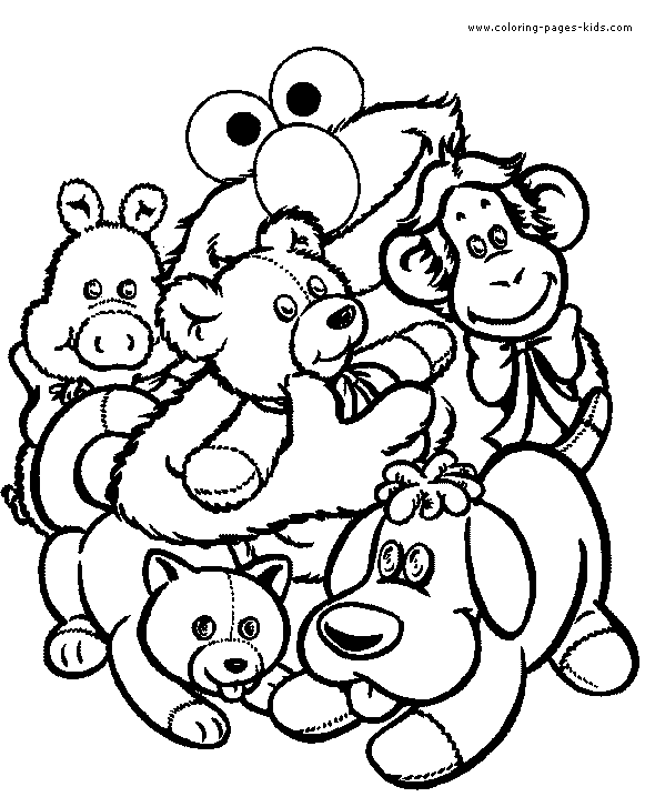 sesame street color page coloring pages for kids cartoon characters