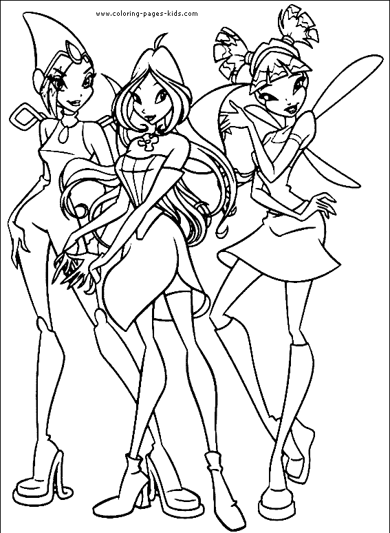 winks coloring pages