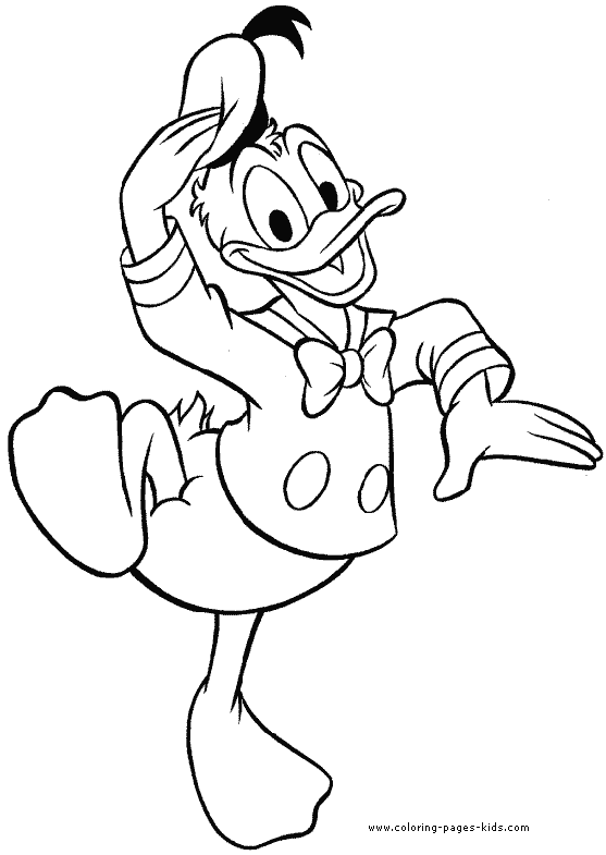 Printable Disney Donald Duck Painting A Picture Coloring Pages 9