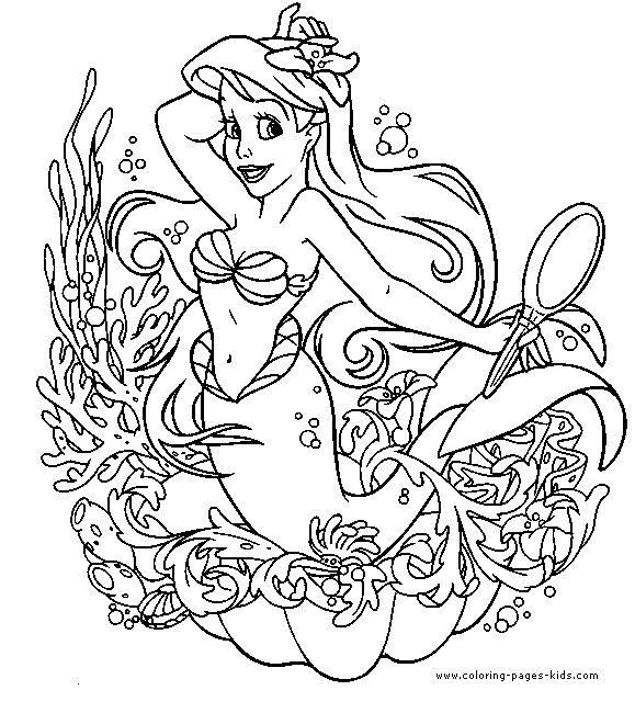 little mermaid coloring pages