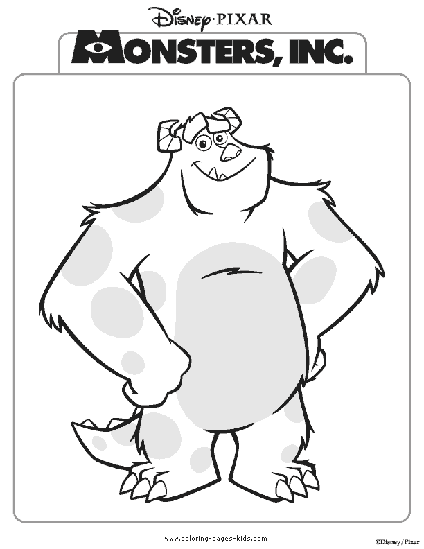 Sully from Monster Inc Coloring Page
