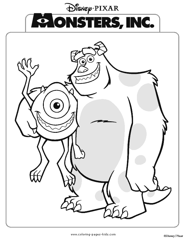 Monsters Inc Coloring Pages - Coloring Pages For Kids - Disney Coloring