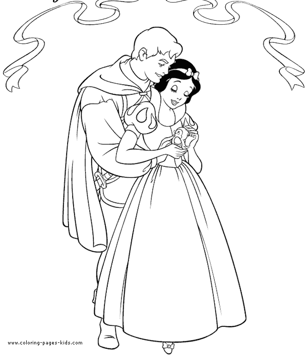 free snowhite print out coloring pages