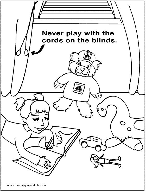 free child safety coloring pages
