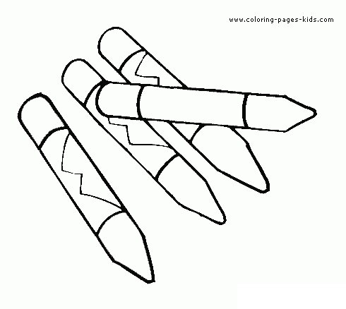 Crayons Coloring Page, Kids Coloring Pages