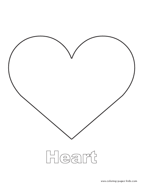 heart shape coloring page