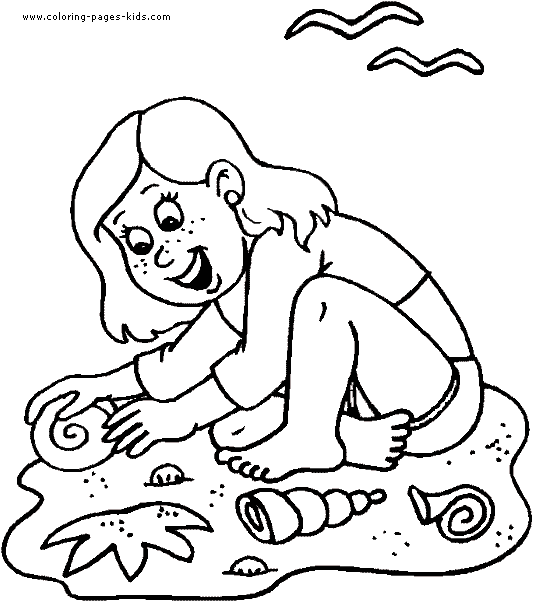 outline of a boy and girl coloring pages