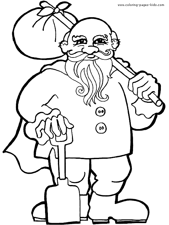 Dwarf color page - Fantasy and Medieval coloring pages for kids