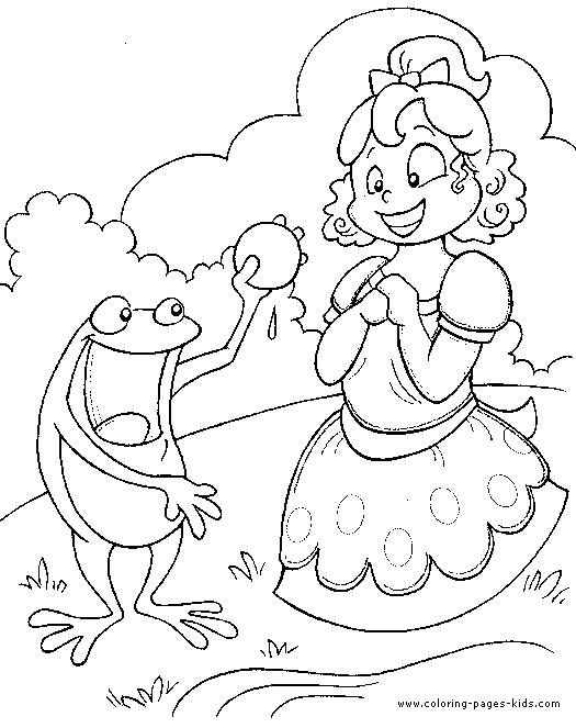 frog prince coloring page