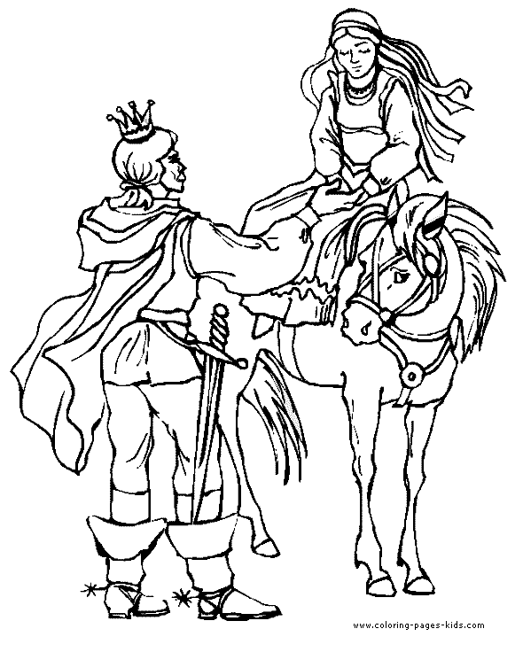 king and queen coloring page