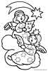 Christmas Angels coloring pages. Free printable coloring sheets for kids.