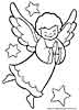 Christmas Angels coloring pages. Free printable coloring sheets for kids.