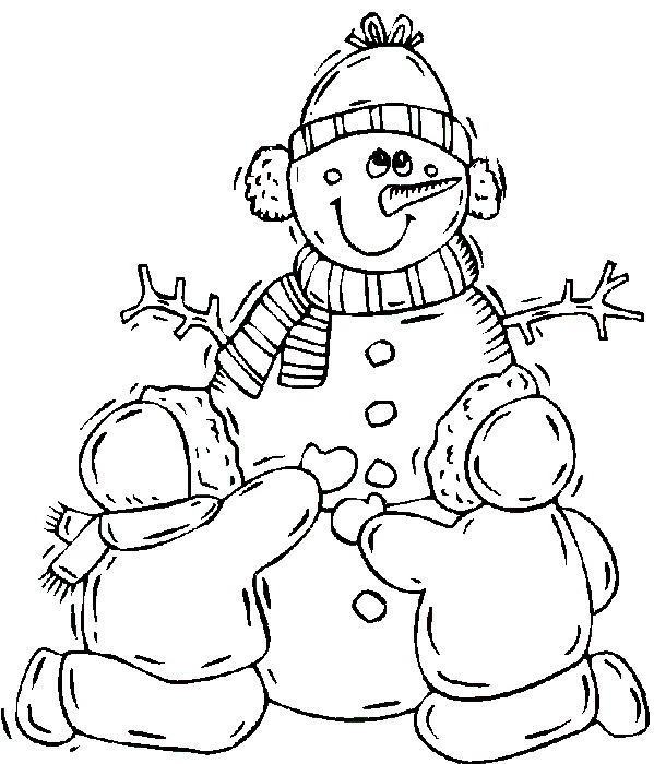 winter coloring pages for kids