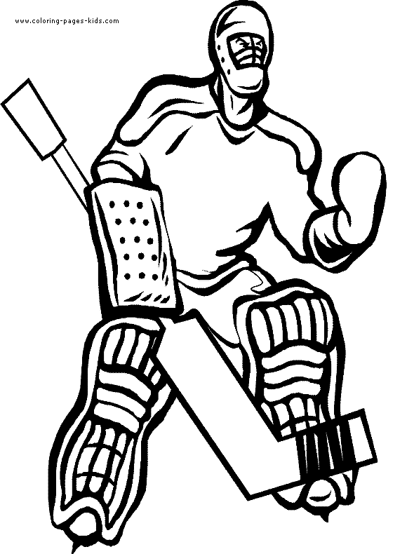 hockey player coloring page